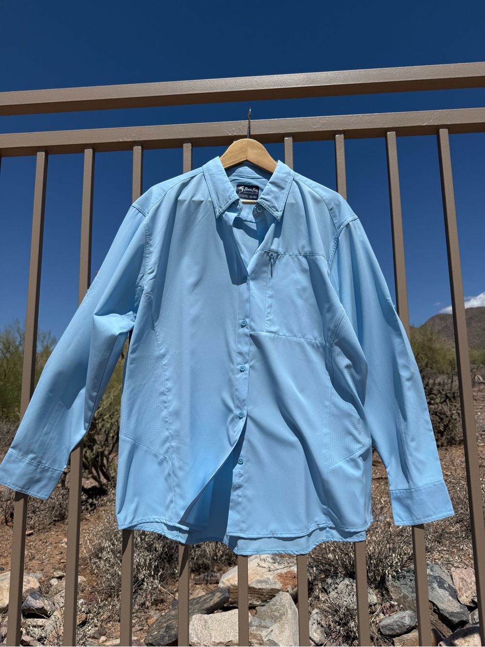 Bimini Bay NWT Women's Blue Mist Button-Down Shirt - Casual Long Sleeve